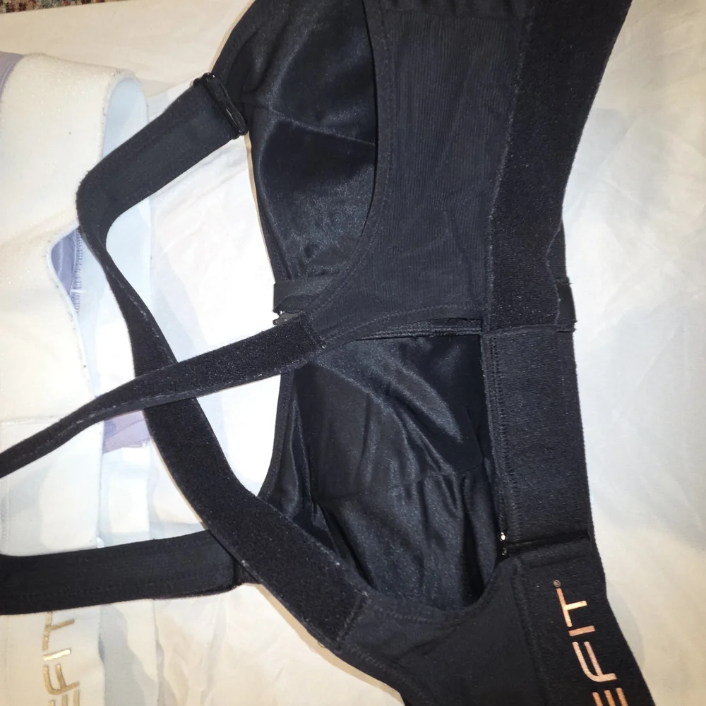 SHEFIT Cross-Back Sports Bras - Black and Light Purple - Picture 13 of 16